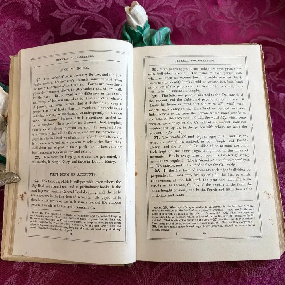 1880 Mayhew's Practical Book-Keeping by Ira Mayhew, Antique School Book